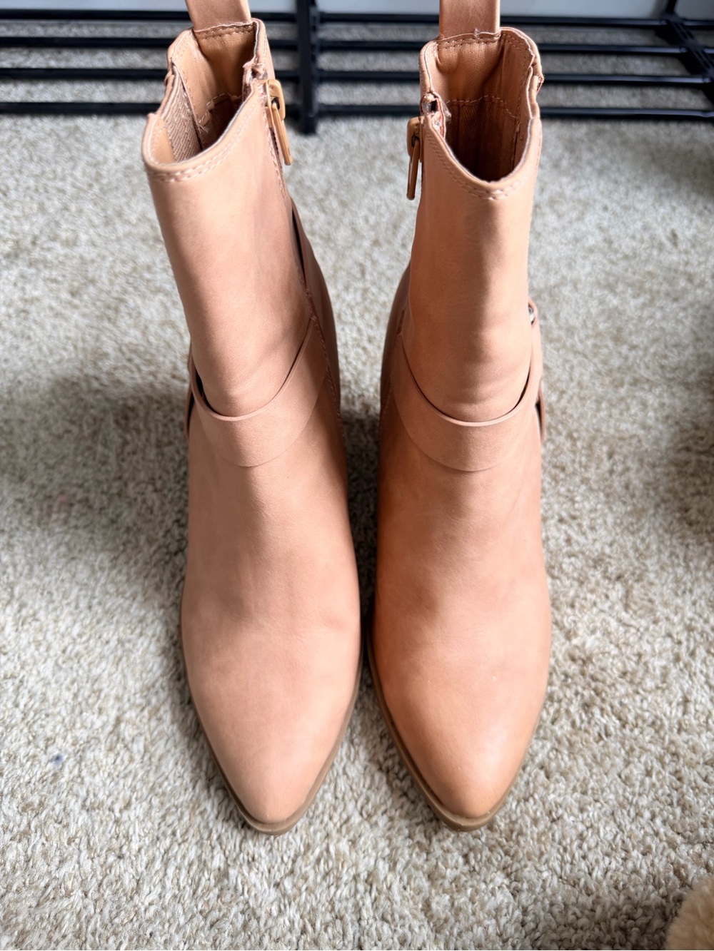 DV by Dolce Vita Nude Tan Pointed Ankle Booties
